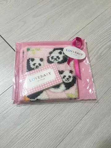 새상품 페이러브라리 손수건 코로코로팬더 (핑크)