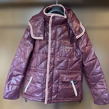 TOMMY 1985 버건디 다운 자켓