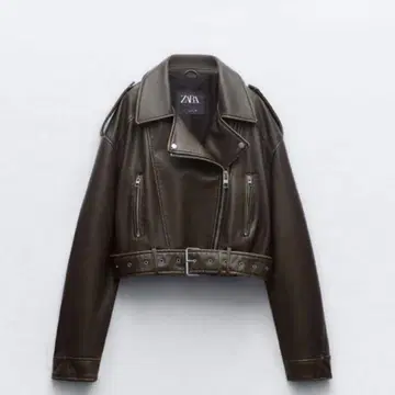 ZARA 페이 가죽 자켓