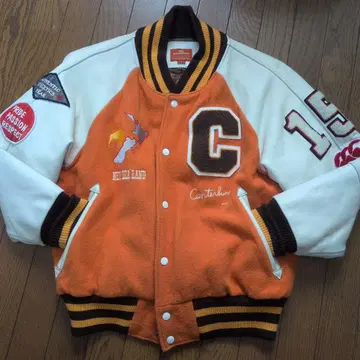 Canterbury 바시티 자켓 오렌지/화이트