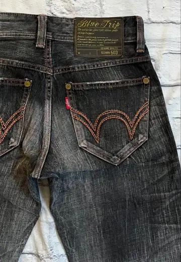 EDWIN 에드윈 503 블루트립 스트레이트 청바지 28인치 중고