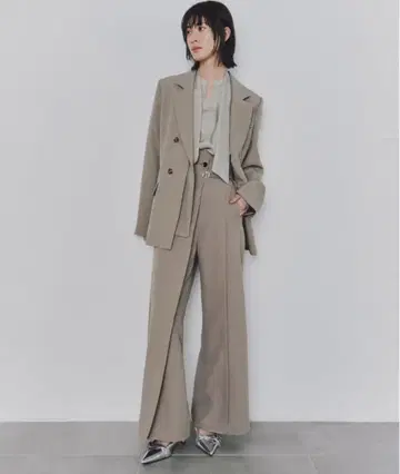 하카마 랩 와이드 팬츠 베이지 유나이티드 도쿄 사이즈 2