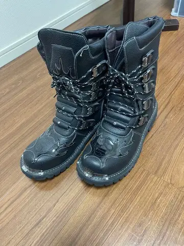 스파이크 블랙 밀리터리 부츠