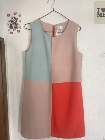 anana 컬러 블록 슬리브리스 원피스