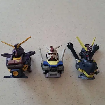 건담 헤드 피규어 3체 세트