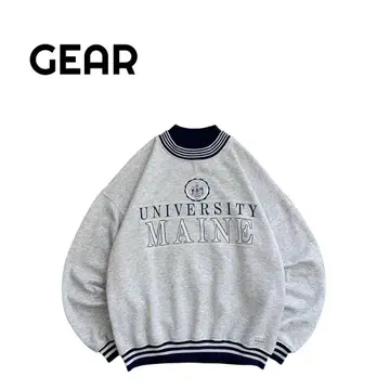 GEAR 대만제 80s~ 배색 리브 하이넥 맨투맨 트레이닝복