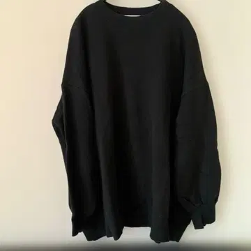 FRAMeWORK 블랙 오버 사이즈 맨투맨