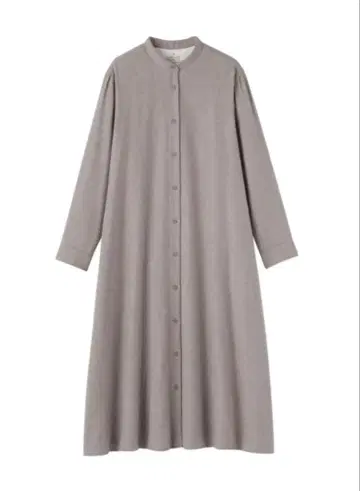 무인양품 양면 기모 플란넬 스탠드 카라 긴팔 원피스 베이지 XL