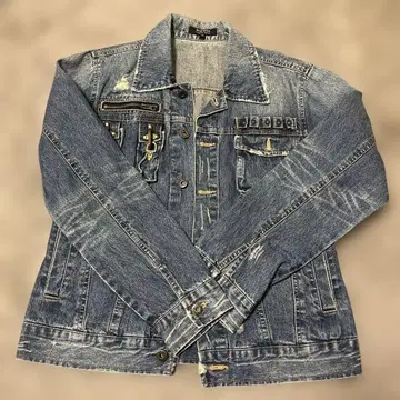 데님 자켓 M 사이즈 데미지 가공