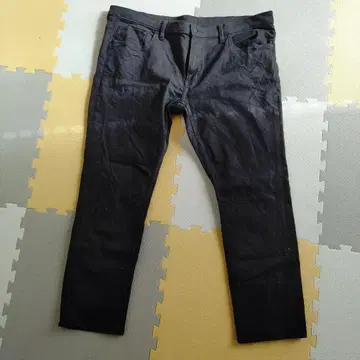 GU 블랙 블랙 데님 바지