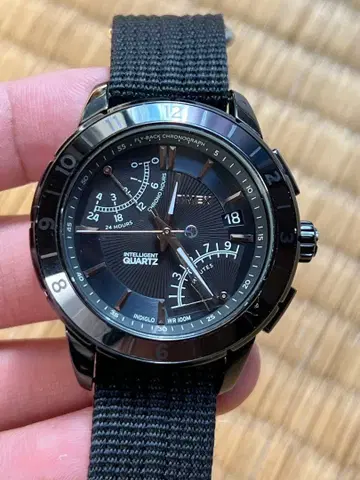 TIMEX 인텔리전트 쿼츠 블랙 크로노그래프