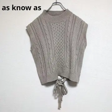 아즈나우아즈 니트 스웨터 슬리브리스 캐주얼 [ 프리 사이즈 ]