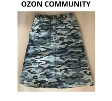 [레어] *오존 커뮤니티* 카모 패턴 데님 스커트 배송비 포함