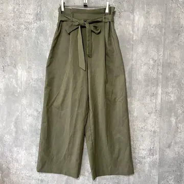 새상품급 VIS 턱 리본 포함 와이드 팬츠 허리밴딩 캐주얼 핏