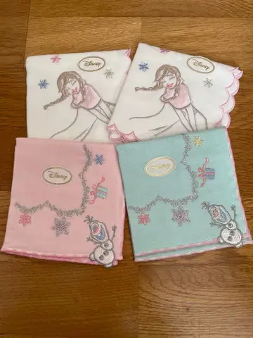 디즈니 타월 손수건 4개 세트