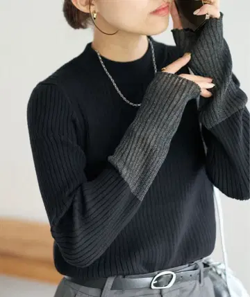 택 포함 새상품 시어 소매 절개 풀오버