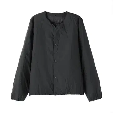경량 다운 포켓터블 노카라 자켓 블랙 L