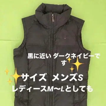 [ TOMMY HILFIGER ] 다운 베스트 남성용 S 다크 네이비