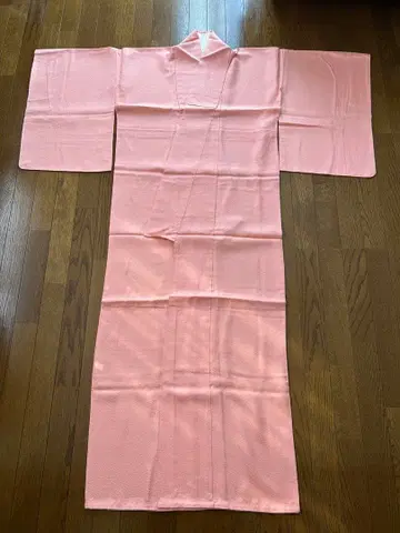 이로무지 원포인트 이중 기모노 탄고 크레이프 원단 기모노 순수 실크