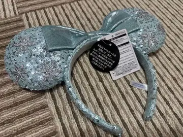 [ 안나 ] 스카이블루 스팽글 미키 귀 머리띠