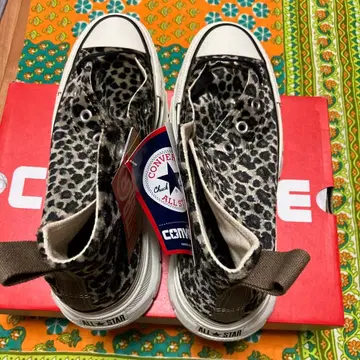 올스타 트렉 웨이브 레오파드 하이컷 스니커즈 24