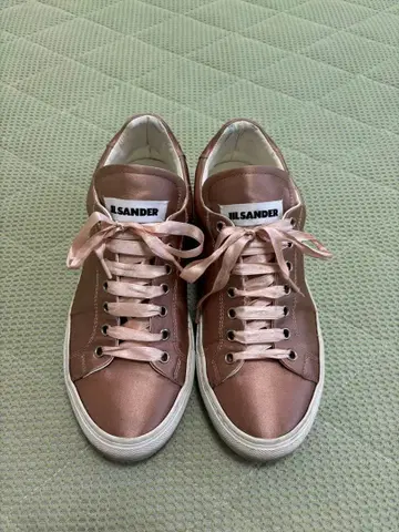 질 샌더 핑크 새틴 스니커즈