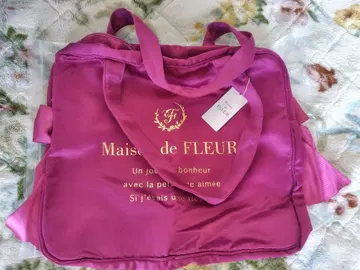 Maison de FLEUR 로즈 핑크 보스턴 백