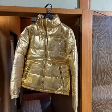 Christian Audigier 골드 다운 자켓