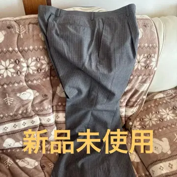 미사용 새상품 그레이 스트라이프 슬랙스