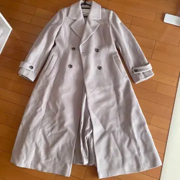 PROPORTION 빅 칼라 더블 체스터 코트 라이트 그레이