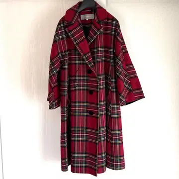 [ 새상품급 ] J&M DAVIDSON 체크 롱 코트 8