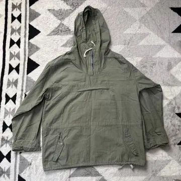 빈티지 아노락 후드티 올리브 그린