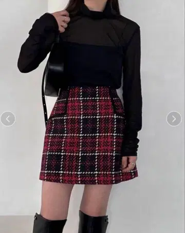 새상품급 SNIDEL 스나이델 로빙 체크 스카쇼팬츠 S