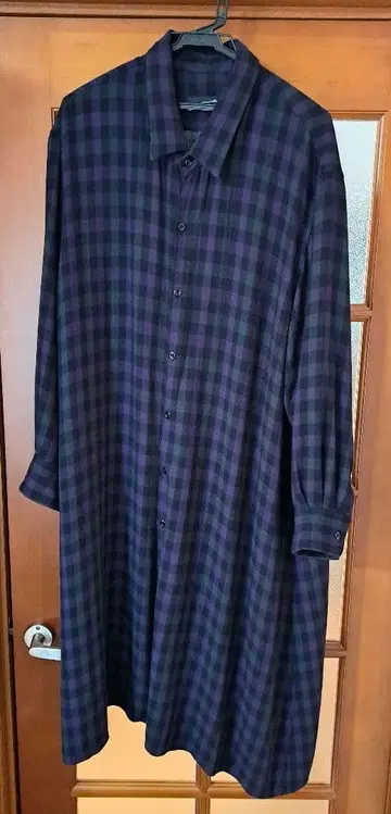 롱 체크 셔츠 42