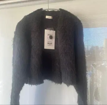 [ Nave ] 모헤어 샤기 숏 가디건