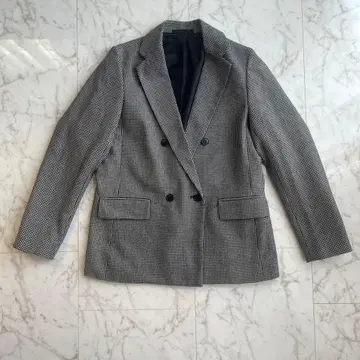 [ UNIQRO ] 더블 자켓 치도리 패턴 S 사이즈