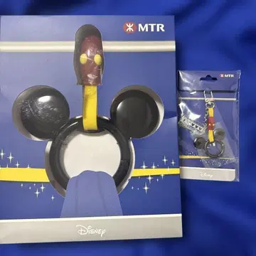 홍콩 디즈니랜드 MTR 미키 천장 손잡이 타월 랙 키체인 새상품