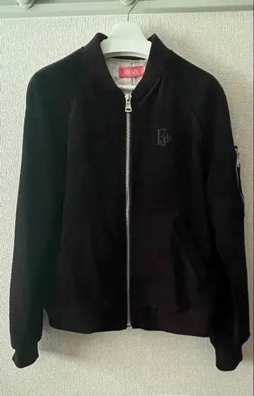 amnjx 히라모토 렌 가죽 재킷 MA-1 블랙 스웨이드 점퍼