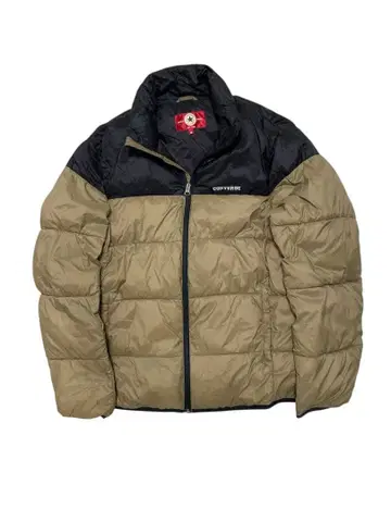 새상품급 CONVERSE 다운 자켓 M 블랙/카키 아메카지 y2k