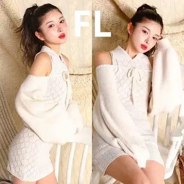 다리치 여성 샤기 니트 앙상블