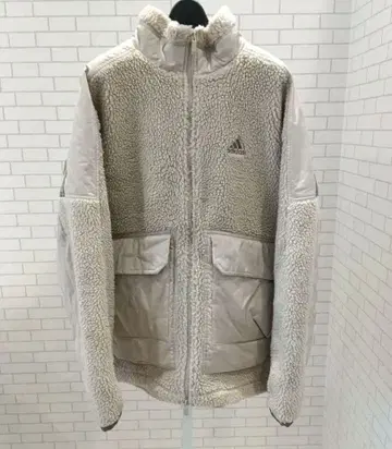 adidas 플리스 자켓 베이지