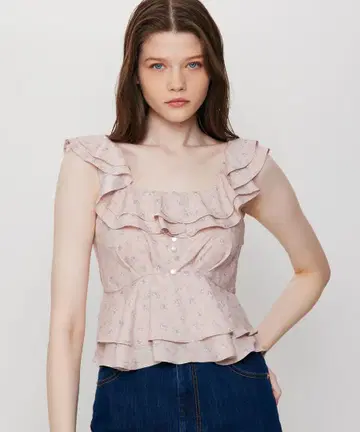 ME COUTURE PETIT BOUQUET 프릴 블라우스