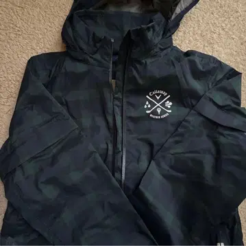 캘러웨이 여성용 우비 다크 그린 체크 무늬