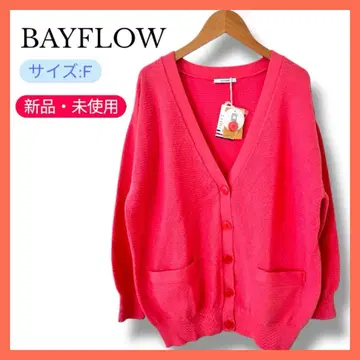 [ 미사용 새상품 ] BAYFLOW 니트 가디건 핑크 사이즈 F