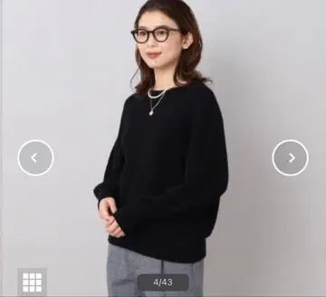 세탁 가능한 실크 & 캐시미어 혼방 보트넥 니트 언타이틀 2 M 블랙