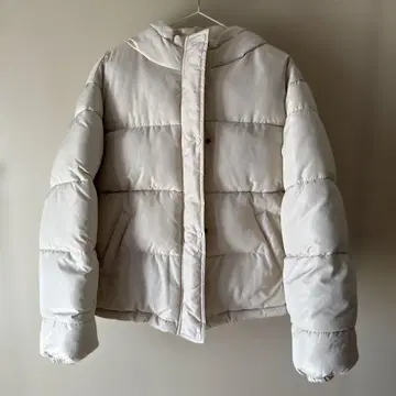 FUN 다운 자켓 화이트 보아 자켓 팬