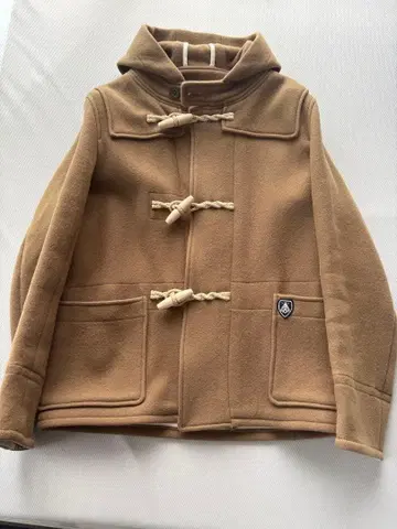 오르치발 베이지 더플 코트 후드 부착