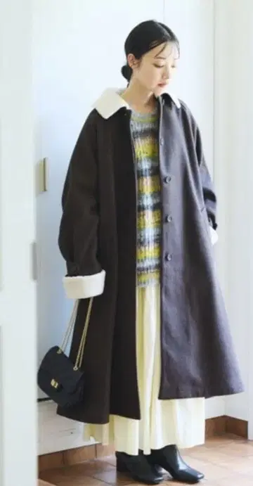 [ 새상품 택 포함 ] FREAK'S STORE 다크 브라운 롱 코트