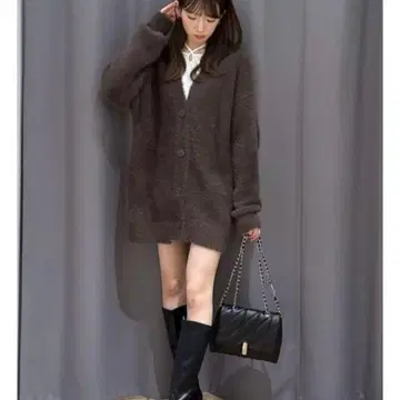 아즈르 azul by moussy 모헤어 라이크 니트 가디건