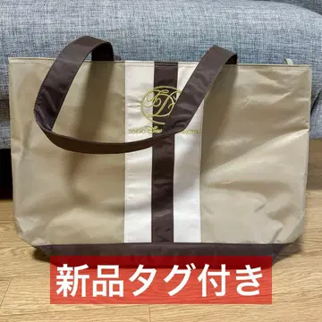 디즈니랜드 호텔 베이지 브라운 스트라이프 토트백